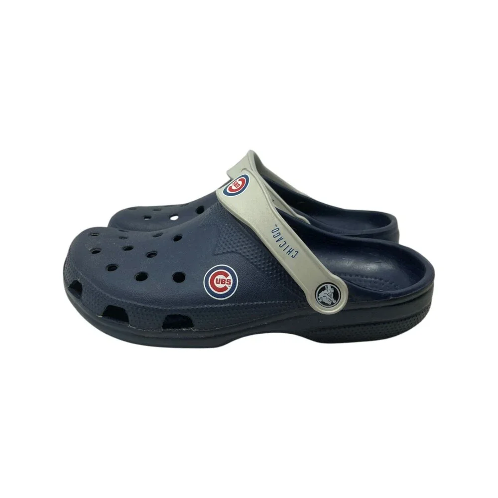 Crocs Clogs Mens Size 7 Womens Size 9 Blue Chicago Cubs MLB Slip On
